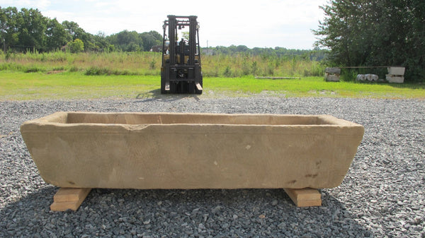 74" Inch Long Hand Chiseled Stone Trough 62 - Dyag East