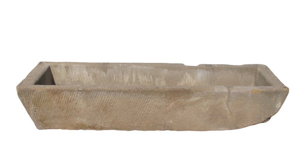 74" Inch Long Hand Chiseled Stone Trough 62 - Dyag East