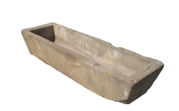 74" Inch Long Hand Chiseled Stone Trough 62 - Dyag East