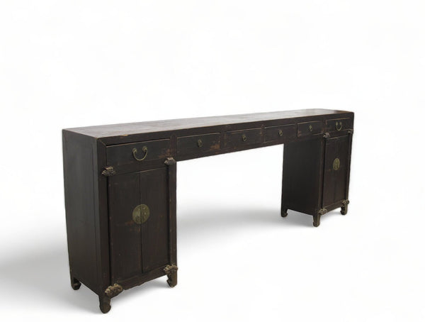 8 Feet Long Altar Antique Console Table or Desk - Dyag East