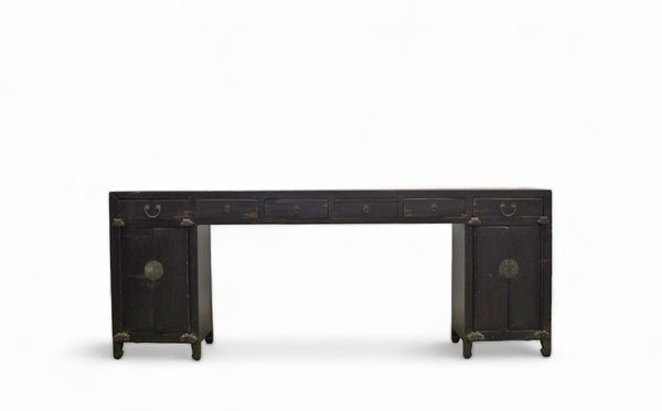 8 Feet Long Altar Antique Console Table or Desk - Dyag East