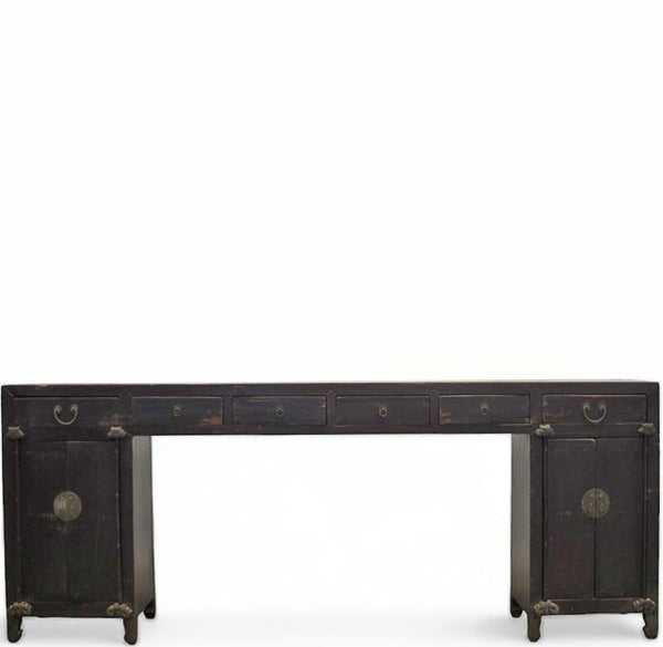 8 Feet Long Altar Antique Console Table or Desk - Dyag East