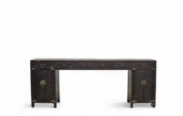 8 Feet Long Altar Antique Console Table or Desk - Dyag East