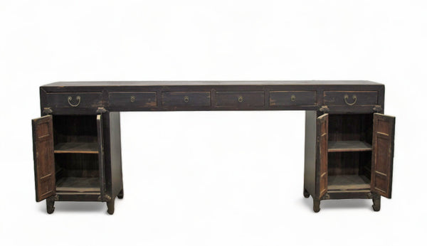 8 Feet Long Altar Antique Console Table or Desk - Dyag East