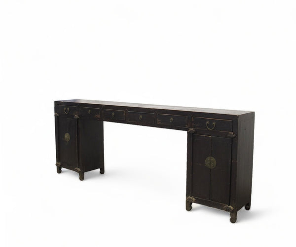 8 Feet Long Altar Antique Console Table or Desk - Dyag East