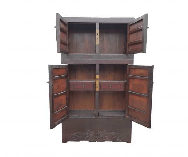 8 Feet Tall Antique Chinese Compound Cabinet - Dyag East