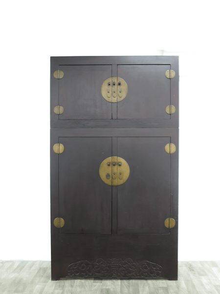 8 Feet Tall Antique Chinese Compound Cabinet - Dyag East