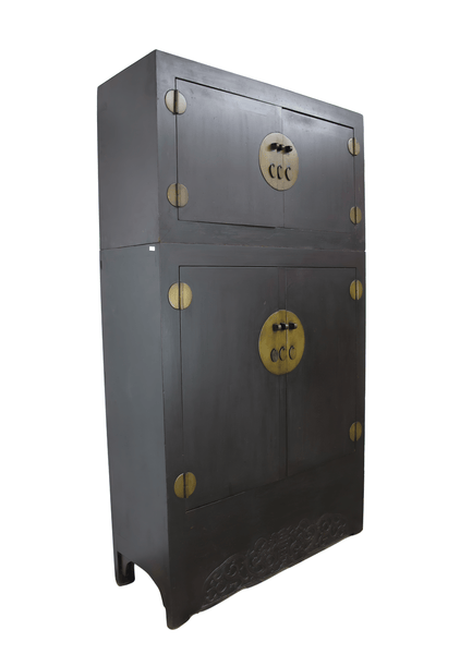 8 Feet Tall Antique Chinese Compound Cabinet - Dyag East