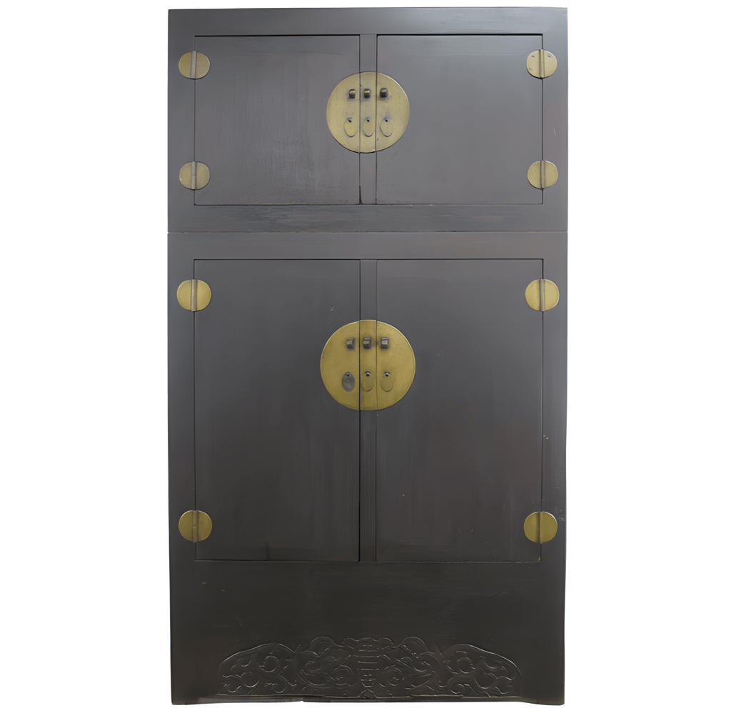 8 Feet Tall Antique Chinese Compound Cabinet - Dyag East