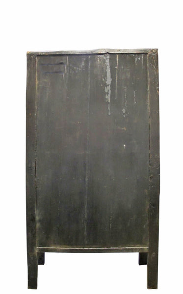 80" Inch High Chinoiserie-Style Red Elm Armoire - Dyag East