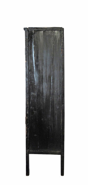 80" Inch High Chinoiserie-Style Red Elm Armoire - Dyag East