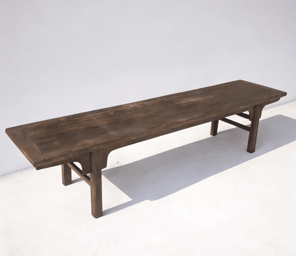 81" Long Vintage Solid Elm Wood Bench - Dyag East