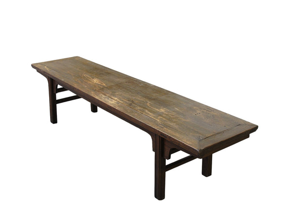81" Long Vintage Solid Elm Wood Bench - Dyag East