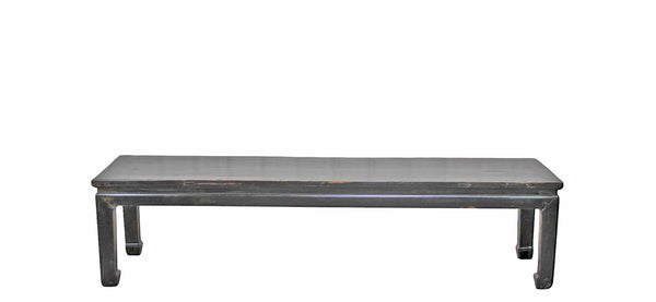 82" Long Black Vintage Solid Elm Bench - Dyag East