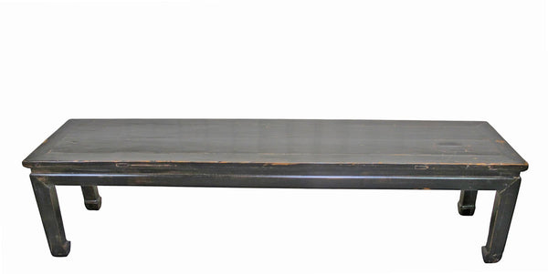 82" Long Black Vintage Solid Elm Bench - Dyag East