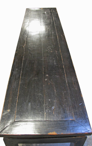 82" Long Black Vintage Solid Elm Bench - Dyag East