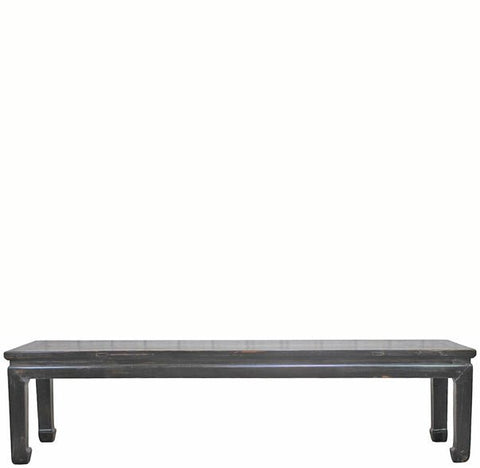 82" Long Black Vintage Solid Elm Bench - Dyag East