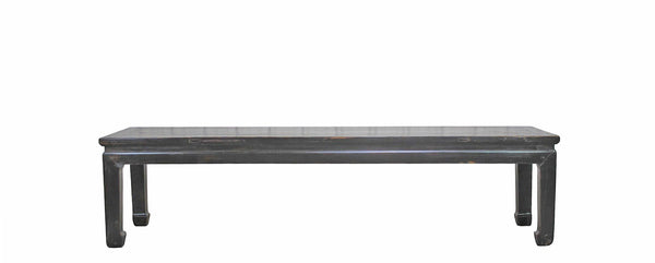 82" Long Black Vintage Solid Elm Bench - Dyag East