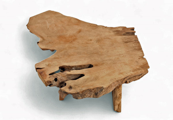 One Slab Free Form Rustic Reclaimed Coffee Table