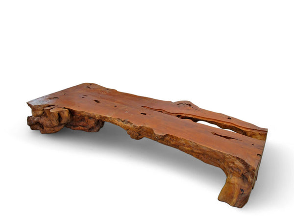86 Inch Long Large One Slab Lychee Burl Coffee Table - Dyag East