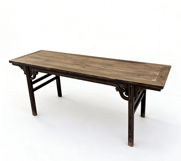 86" Long Antique Chinese Painting Table - Dyag East