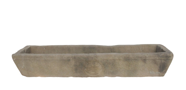 87" Inch Long Hand Chiseled Stone Trough 65 - Dyag East