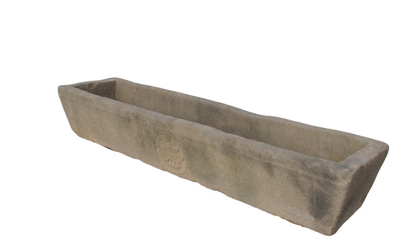 87" Inch Long Hand Chiseled Stone Trough 65 - Dyag East