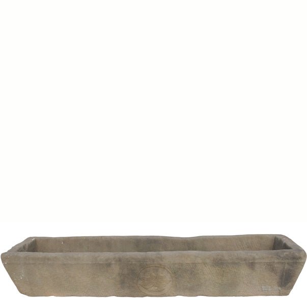 87" Inch Long Hand Chiseled Stone Trough 65 - Dyag East
