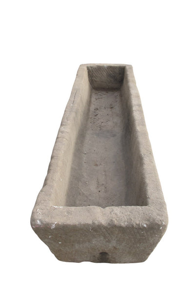 87" Inch Long Hand Chiseled Stone Trough 65 - Dyag East