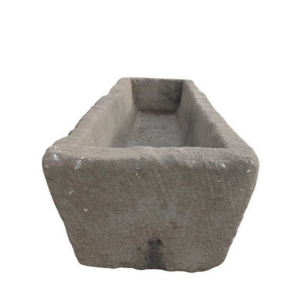 87" Inch Long Hand Chiseled Stone Trough 65 - Dyag East