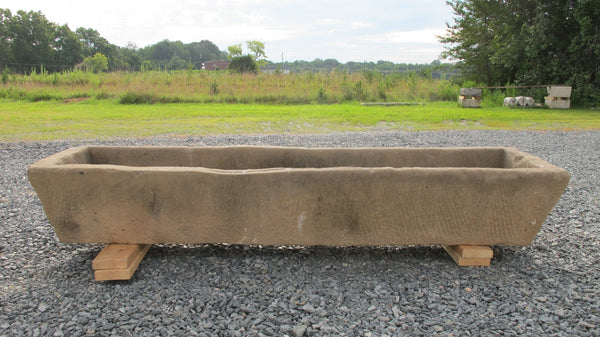 87" Inch Long Hand Chiseled Stone Trough 65 - Dyag East