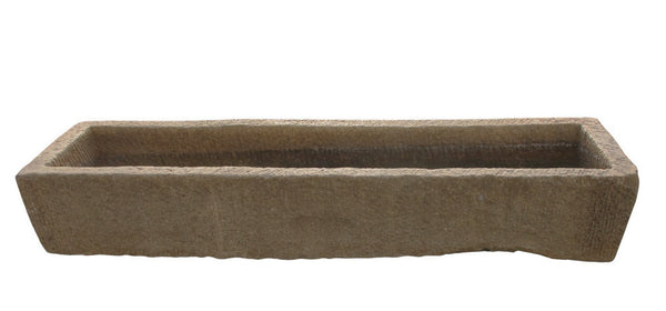 87" Inch Long Hand Chiseled Stone Trough 66 - Dyag East
