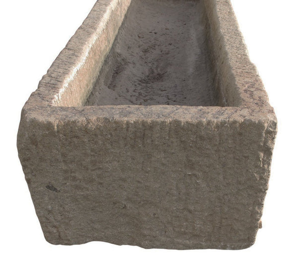87" Inch Long Hand Chiseled Stone Trough 66 - Dyag East