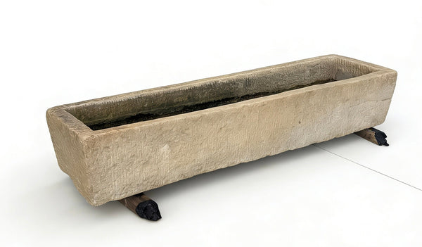 87" Inch Long Hand Chiseled Stone Trough 66 - Dyag East