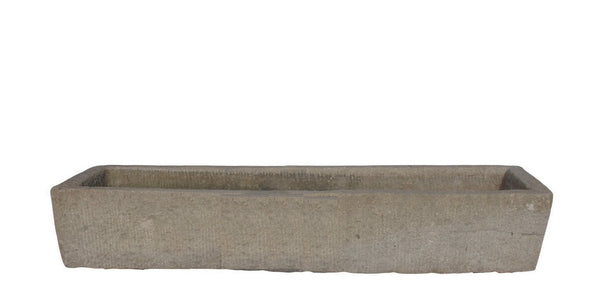 87" Inch Long Hand Chiseled Stone Trough 66 - Dyag East