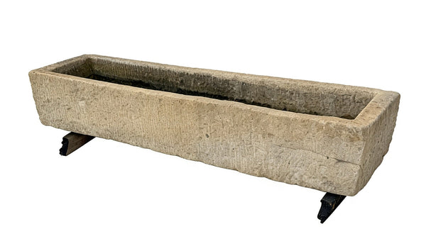 87" Inch Long Hand Chiseled Stone Trough 66 - Dyag East