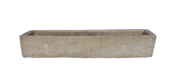 87" Inch Long Hand Chiseled Stone Trough 66 - Dyag East
