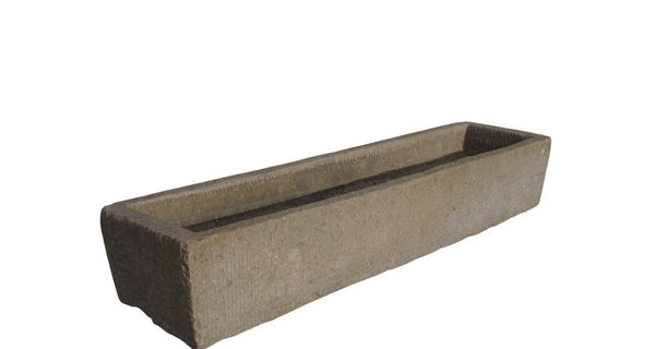 87" Inch Long Hand Chiseled Stone Trough 66 - Dyag East