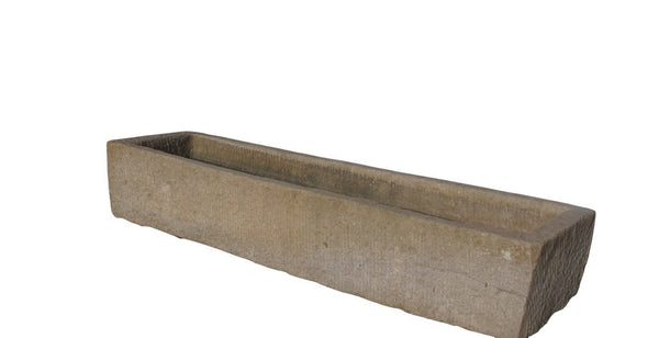 87" Inch Long Hand Chiseled Stone Trough 66 - Dyag East