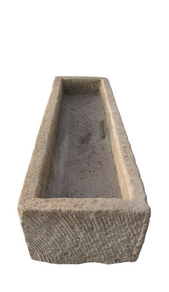 87" Inch Long Hand Chiseled Stone Trough 66 - Dyag East