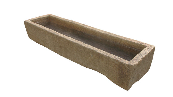 87" Inch Long Hand Chiseled Stone Trough 66 - Dyag East