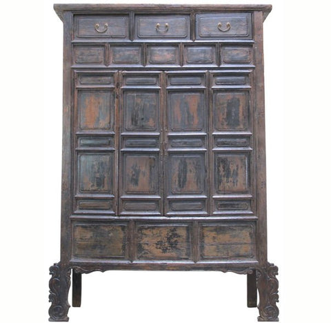 88 Inch Tall Original 16th Century Antique Chinese Cabinet - Dyag East