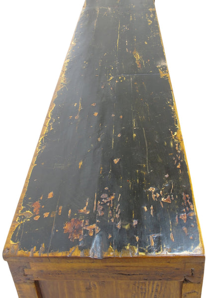 9 Feet Long Hand Painted Antique Asian Sideboard - Dyag East
