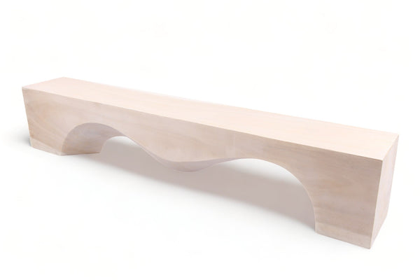 94.5" Inch Long Modern White Sculpture Bench - 4 - Dyag East