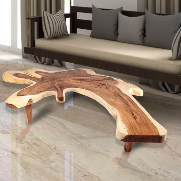 95" Long Free Form One Slab Living Edge Coffee Table 10 - Dyag East