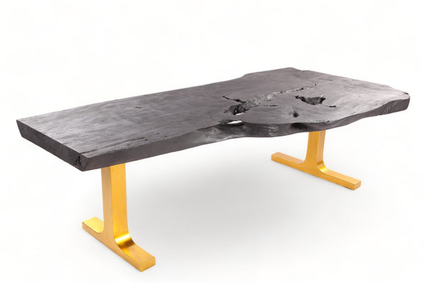 98" Inch Black Living Edge Desk or Dining Table - 2 - Dyag East
