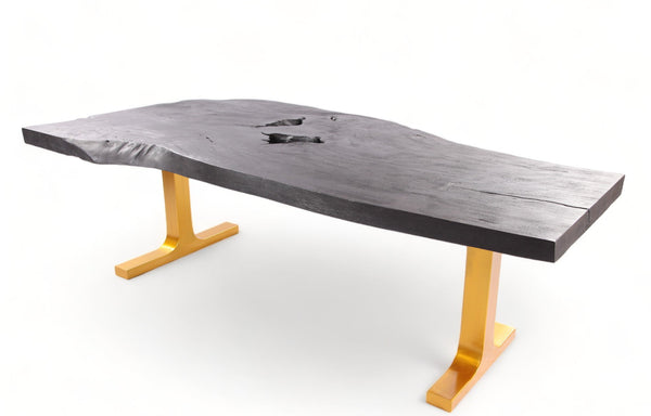 98" Inch Black Living Edge Desk or Dining Table - Dyag East