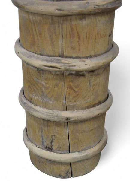 Pair Tibetan Butter Barrel  26' & 22" Tall