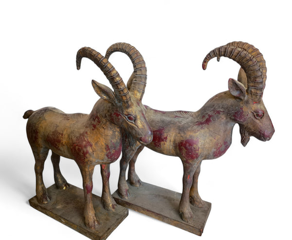 A Pair of Handcrafted Mountain Goats