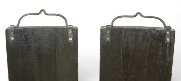 Pair Black Door Plaque